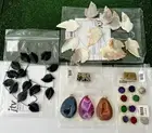 JTV Assorted Gemstone & shell Pre Made Pendant Mix Jewelry Making New #3