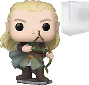 POP Movies: The Lord of The Rings - Legolas Greenleaf Funko Vinyl Figure (Bundled with Compatible Box Protector Case), Multicolor, 3.75 inches