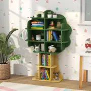 CostwayKids Toy Storage Organizer with Open Storage Shelves and Anti-Toppling System-Green