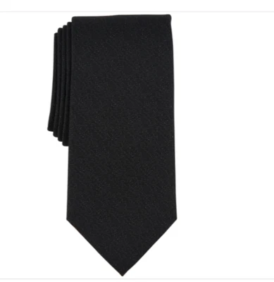 Michael Kors Men's Bronson Solid Black Necktie 2MKC23-5034 NWT