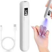 Wisdompark Handheld UV Nail Lamp, Mini UV Light for Gel Nails, Portable LED Nail Lamp for Gel Polishes Nail Glue Gel USB Flashlight Home DIY Manicure Nail Art Tools (Mini)