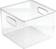 InterDesign Kitchen Pantry and Cabinet Storage and Organization Bin, 8-Inch by 8-Inch by 6-Inch, Clear