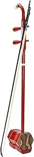 Beginner Chinese 2 Strings Violin, 32 inch Traditional National Instruments Erhu for Beginner Entry Level,Hand-Carved Ethnic Musical Instruments (Red rosewood)