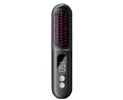 Portable Straightening Brush for Travel, Ionic Hot Comb Straightener,USB Rechargeable, Gifts for Women.