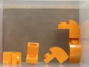 LEGO Parts - Orange Slope, Curved 2 x 1 x 1 1/3 - No 6091 - QTY 5