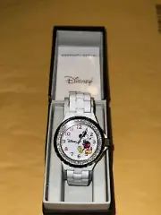 Disney Mickey Mouse Bracelet Watch White-Sparkle Bezel-by ewatch factory