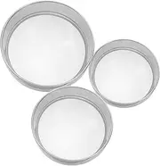 MOTHNUR 3pcs Stainless Steel Soil Sieves Round Mesh Sifter for Gardening Pottery and Experiments Durable Metal Filter for Gravel and Rocks Easy to Clean and Maintain