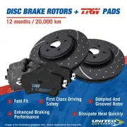 Rear Slotted Brake Rotors TRW Pads for Renault Clio CB 15 Sport Megane (for: Renault)