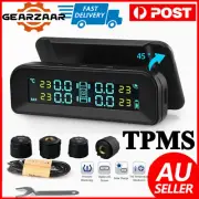 Car TPMS Solar Wireless Tyre Tire Pressure Monitor LCD Tester+ 4 Sensors AUS