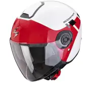 Exo-City II Mall White-Red Jet Helmet