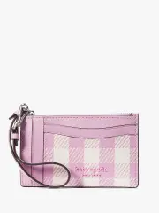 Morgan Gingham Field Card Case Wristlet