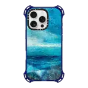 iPhone 16 Pro Bounce Case MagSafe Compatible COOL WATERS 2, ABSTRACT OCEAN BEACH CLOUDS SUMMER PAINTING