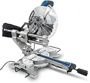 Hyundai 2000W Electric Sliding Power Mitre Saw with 255mm Blade, Laser Guide, Max. Cutting Height of 90mm & 0-45° Bevel, Vacuum Attachment Socket, 3m Cablenty