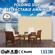 1.6x3m Aluminium Frame Folding Side Retractable Awning