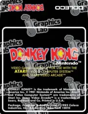 Replacement Game Cartridge Label - Donkey Kong for Atari 2600