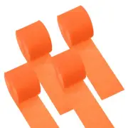 1.8 Inch Crepe Paper Streamer, 4 Roll 328ft Crepe Paper Sheet, Orange