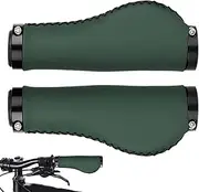 Mountain Bike Grips | PU Leather Ergonomic Scooter Grips - Shock Absorbing, Sweat-Resistant, Cycling Accessories for Beach Cruiser Kids Tricycle Electric Scooter