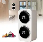 Dual-Chamber Underwear Washing Machine,2×3.5L Small Tumble Washer and Dryer with Smart Touch Panel,65℃ High-Temperature Drying,for Apartment,Dormitory and RVs(Wall-Mounted Model)