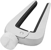HAMPPLIES Adjustable Guitar Capo for Acoustic Classical Electric Guitars Versatile Pitch Control for String Instruments Bass Mandolin Reliable Stability Silver Finish