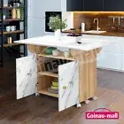 Folding Dining Table Desk with Wheels Extendable Outdoor Furniture Breakfast