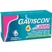 Gaviscon Dual Action Heartburn & Indigestion Chewable Tablets 32 pack