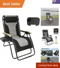 Zero Gravity Chair Oversized XL Folding Recliner Lounge Chair 502lbs Capacity...