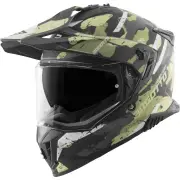 FG-601 Sniper Black Grey Green Fiberglass Enduro Helmet
