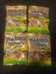 4 Pack HARIBO Gold Bears SOUR Gummi Candy 3.6 oz Each