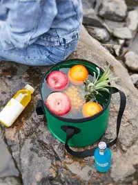 在飛比找樂天市場購物網優惠-戶外可折疊水桶袋打水釣魚桶水盆便攜式旅行露營儲水桶裝水桶野餐