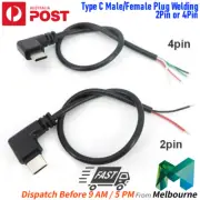 30CM Power Supply Cable Type C USB 2.0 Female/Male 2/4 Pin Wire DIY AU Stock