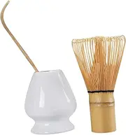 Llazsybz Matcha Preparation Set with Whisk, Spoon, and Holder for Tea Ceremony