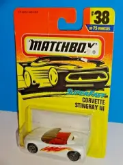 Matchbox 1997 Release SuperFast #38 Corvette Stingray III White