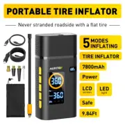 Tire Inflator Car Air Pump Compressor Electric Digital Pressure Gauge 150PSI LED