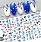 Nail Art Stickers CHRISTMAS STICKERS ASSORTED LEAVES & BERRIES F798