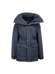 Navy Incognito 2019 Padded Logo Embroidered Coat