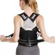 ANYFIT Posture Corrector Belt Black with Camel Straps Back Support