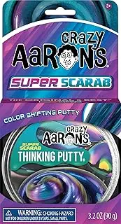 Crazy Aaron's Thinking Putty 4'' Tin - Super Illusions Super Scarab - Multi-Color Putty, Soft Texture - Never Dries Out (TOYSUK7822)