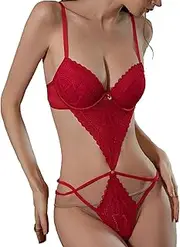 [Zylphorix] Women's Elegant White Lace Push-Up Bra & G-String Set Delicate Heart-Shaped Lace Design Adjustable Spaghetti Straps