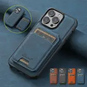 For iPhone 16 Pro Max 15 14 13 12 Magnetic Phone Case Detachable Card Wallet