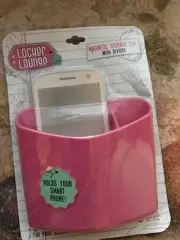 Locker Lounge Magnetic STORAGE CUP WITH DIVIDER PINK FOR SCHOOL LOCKER NEW