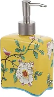 Ciieeo 410ml Retro Ceramic Soap Dispenser Bottle Teal Hand Soap Shampoo Lotion Refillable Home Travel Use