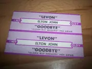 2 Elton John Levon / Goodbye Jukebox Title Strips