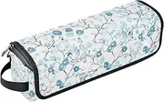 [miaozhen] 2-in-1 Curling Iron Travel Case and Heat Resistant Mat with Zipper Waterproof Flat Curling Irong Travel Organizer for Hot Tools Curling Iron Flat Irons Hair Volumizer Styler,Light Blue Small