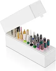 Makartt Nail Drill Bits Holder Dustproof Stand Displayer Organizer Container 30 Holes Manicure Tools (Not Inlcude Drill Bits) B-22