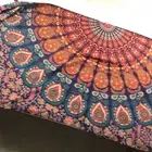 Natraj Overseas Parent Single Bed Psychedelic Peacock Mandala Fabric