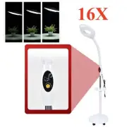 Magnifier LED Lamp 16X Magnifying Glass Free Stand Light Beauty Lamp for Salon
