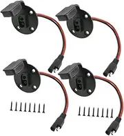TOGEVAL 4Sets Sae Mount Power Cables for Solar Generator Battery Charger Durable Wire Design Quick Connect Disconnect for Rvs and Vehicles