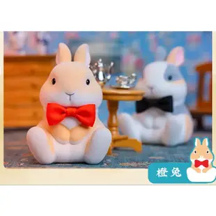 【QQ公仔物語】【NB101】【現貨】空想造物 不二馬 大叔 的速寫本 植絨兔子盲盒 單賣 橙兔