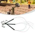 Railway Light Model Railway Lamp Model Layout Lattice Mast Light Metal 3Pcs