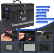 Fireproof Portable Document Organizer Box with Handle for Home Office Storage